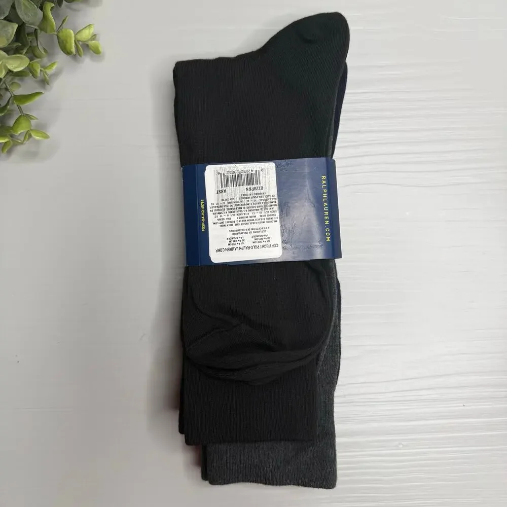 Polo Ralph Lauren men’s dress socks Signature Pony 3-pack 0-13 shoe 6-12 1/2